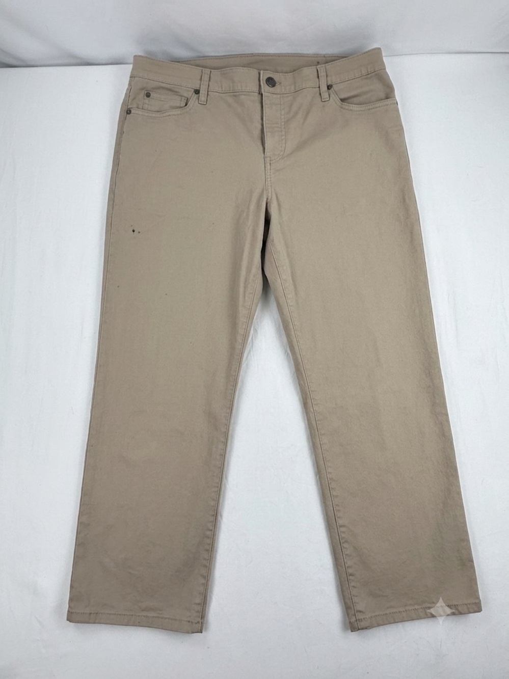 Style & Co. Slim Straight Cropped Jeans in Khaki
